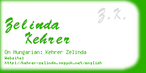 zelinda kehrer business card